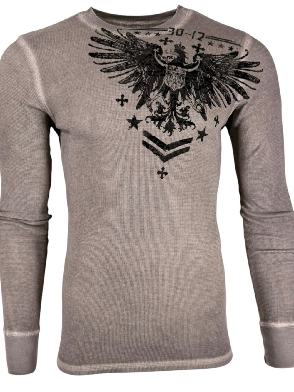 Archaic By Affliction Men's Thermal Shirt Shining Mask